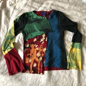 Cirque du Soleil knit ls tee asymmetrical